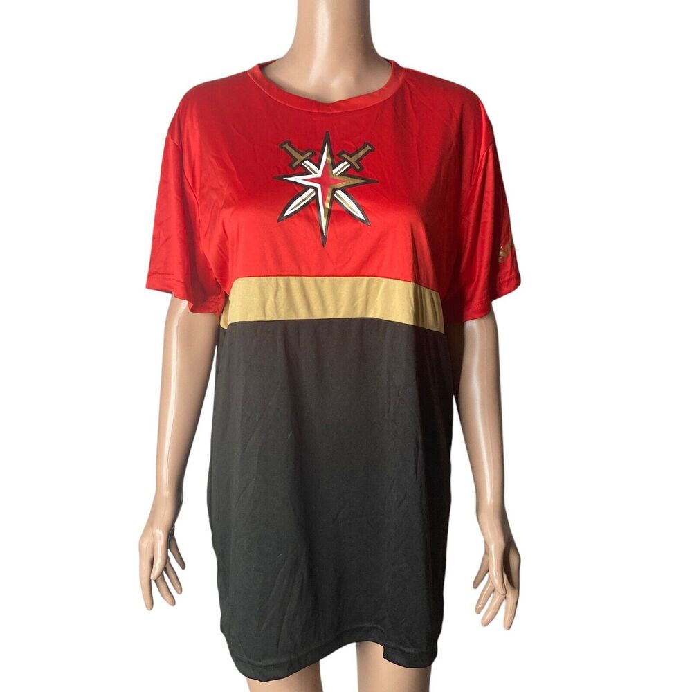 Vegas Golden Knights red shirt Mens L stations casino promo vgk nhl hockey